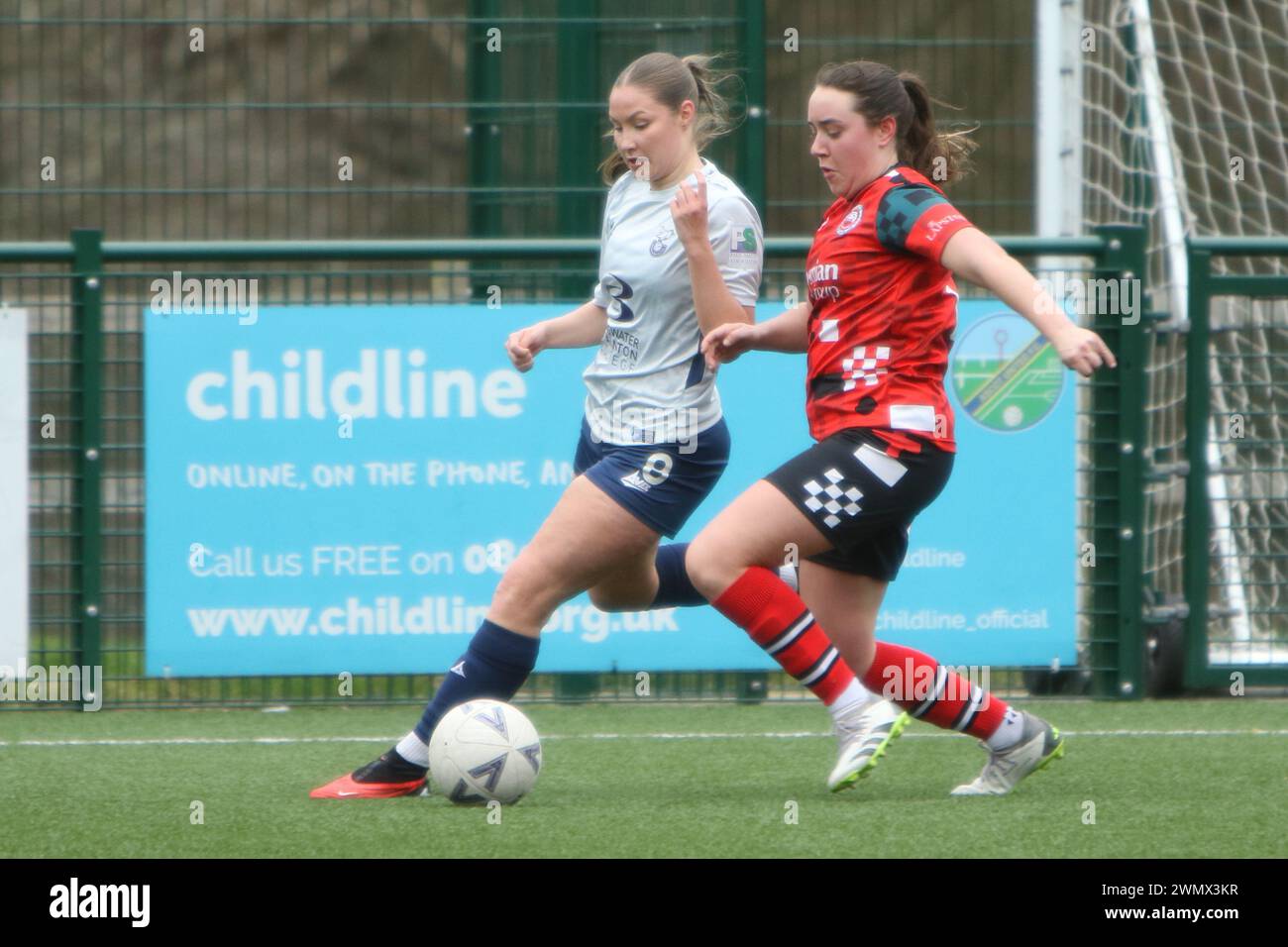 Southampton Women FC vs Bridgwater United Women FC FAWNL 25 febbraio 2024 all'Ascot United FC Foto Stock