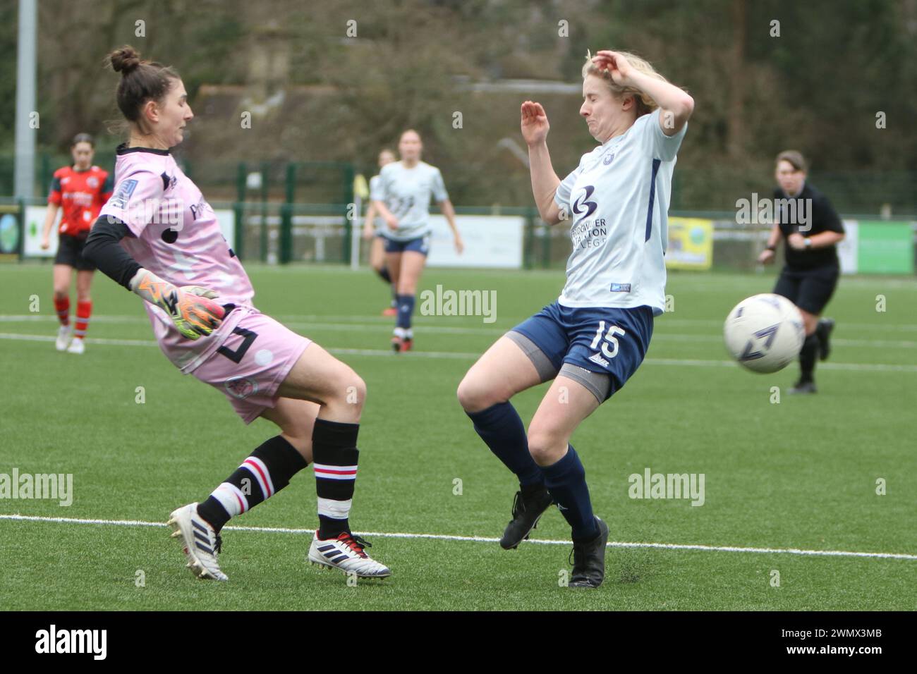 Southampton Women FC vs Bridgwater United Women FC FAWNL 25 febbraio 2024 all'Ascot United FC Foto Stock
