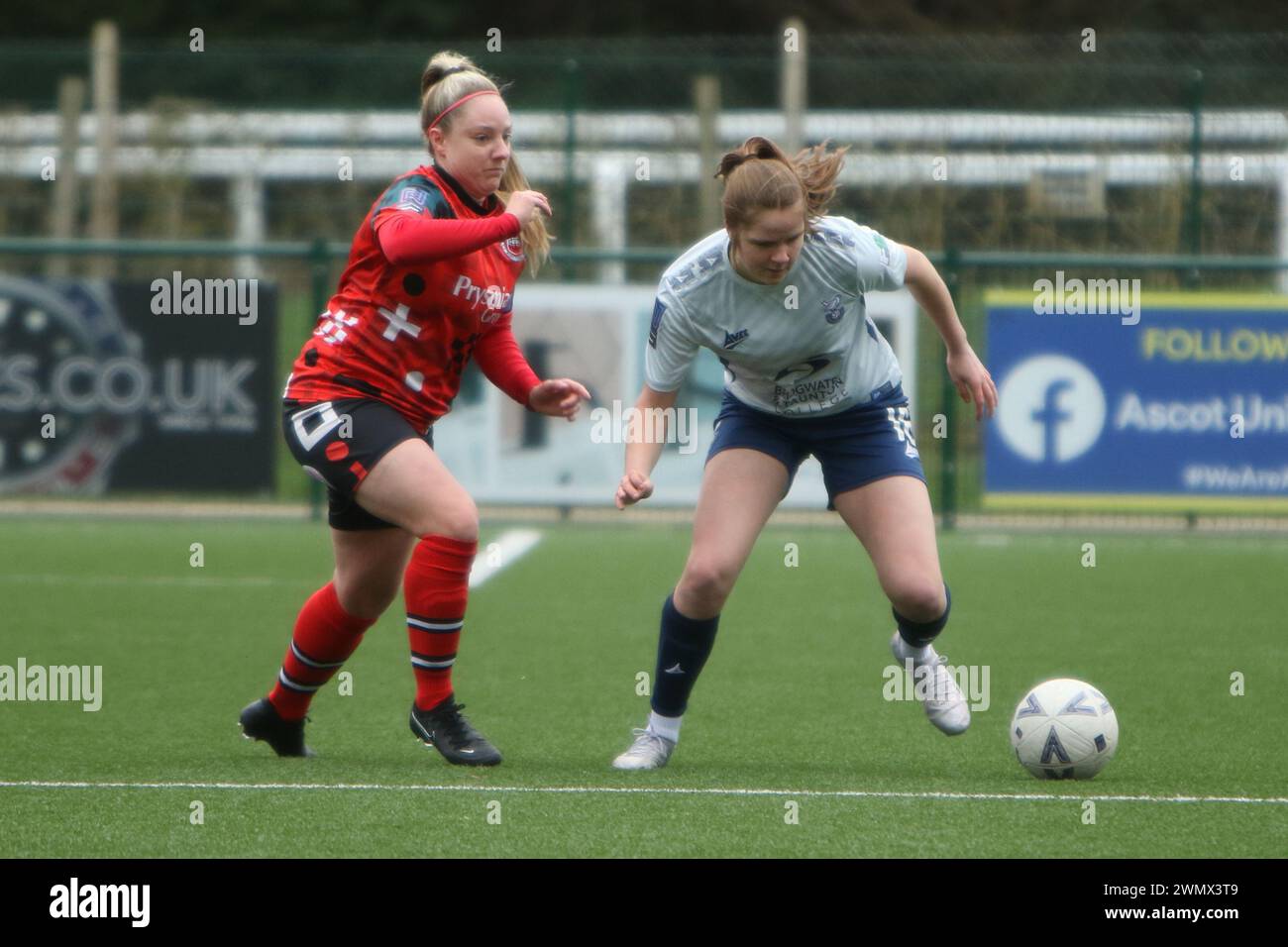 Southampton Women FC vs Bridgwater United Women FC FAWNL 25 febbraio 2024 all'Ascot United FC Foto Stock