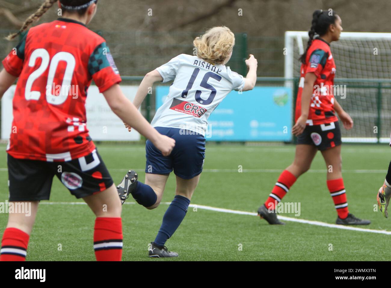 Southampton Women FC vs Bridgwater United Women FC FAWNL 25 febbraio 2024 all'Ascot United FC Foto Stock