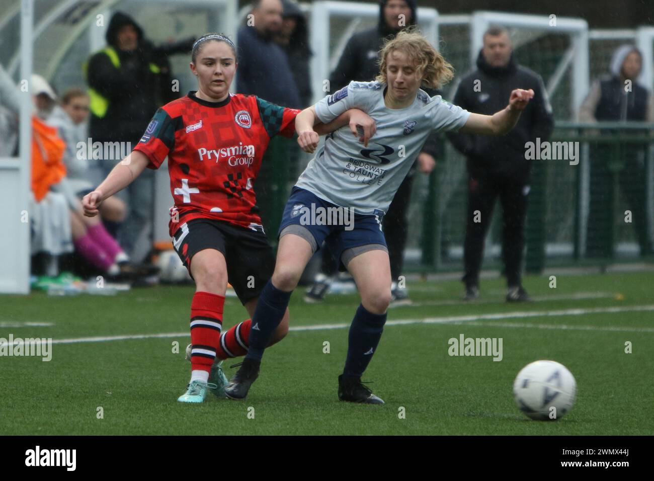 Southampton Women FC vs Bridgwater United Women FC FAWNL 25 febbraio 2024 all'Ascot United FC Foto Stock