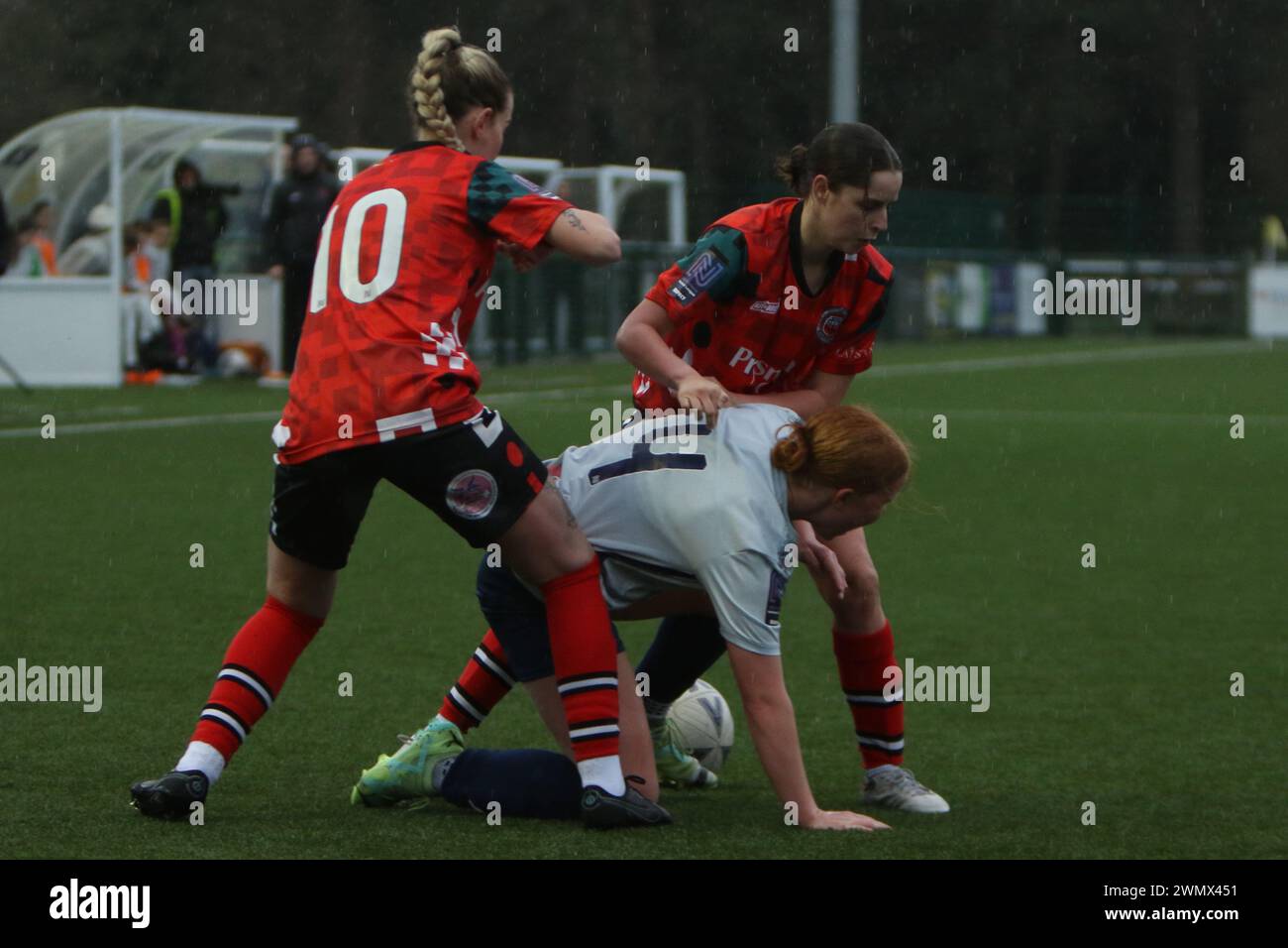 Southampton Women FC vs Bridgwater United Women FC FAWNL 25 febbraio 2024 all'Ascot United FC Foto Stock