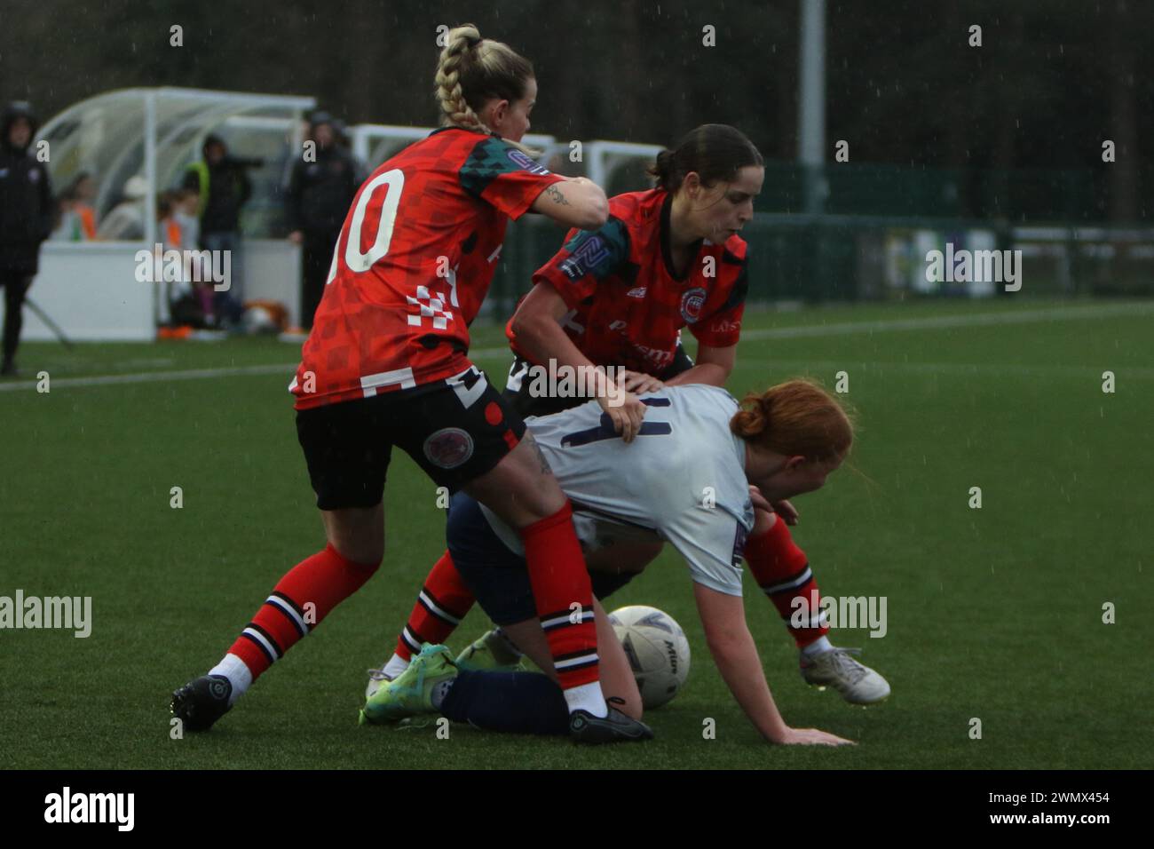 Southampton Women FC vs Bridgwater United Women FC FAWNL 25 febbraio 2024 all'Ascot United FC Foto Stock
