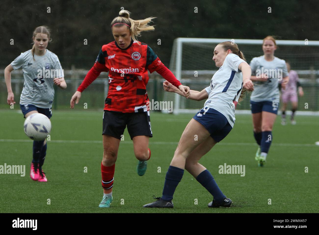 Southampton Women FC vs Bridgwater United Women FC FAWNL 25 febbraio 2024 all'Ascot United FC Foto Stock