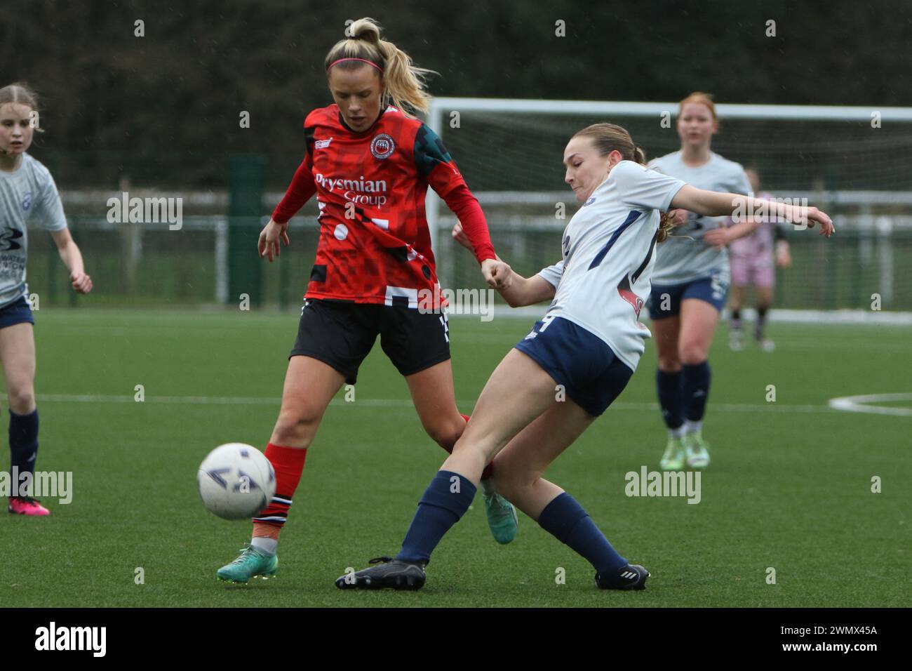 Southampton Women FC vs Bridgwater United Women FC FAWNL 25 febbraio 2024 all'Ascot United FC Foto Stock