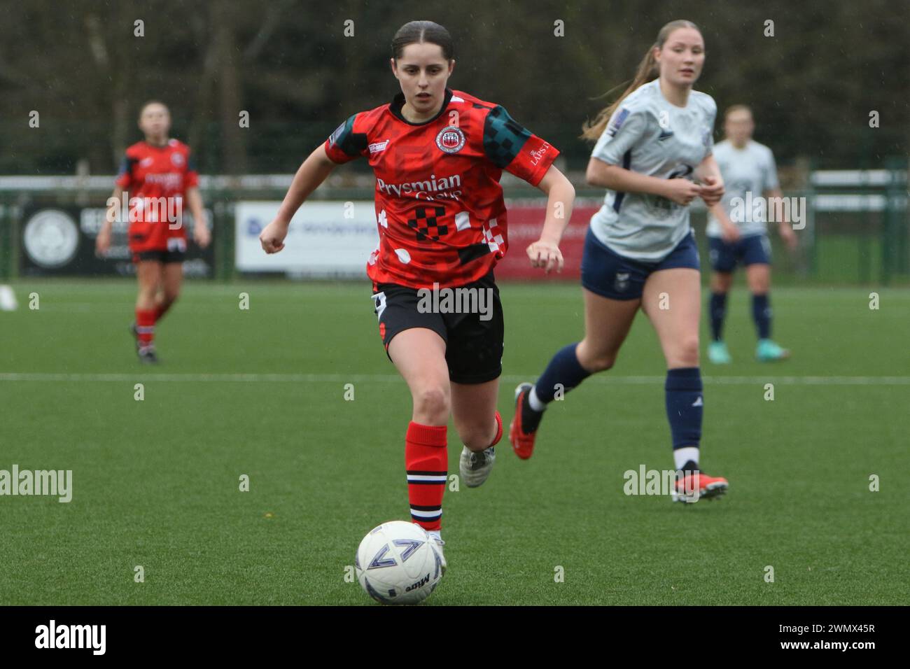 Southampton Women FC vs Bridgwater United Women FC FAWNL 25 febbraio 2024 all'Ascot United FC Foto Stock