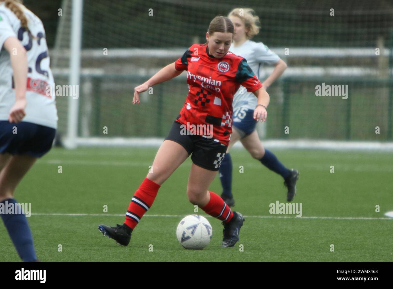 Southampton Women FC vs Bridgwater United Women FC FAWNL 25 febbraio 2024 all'Ascot United FC Foto Stock