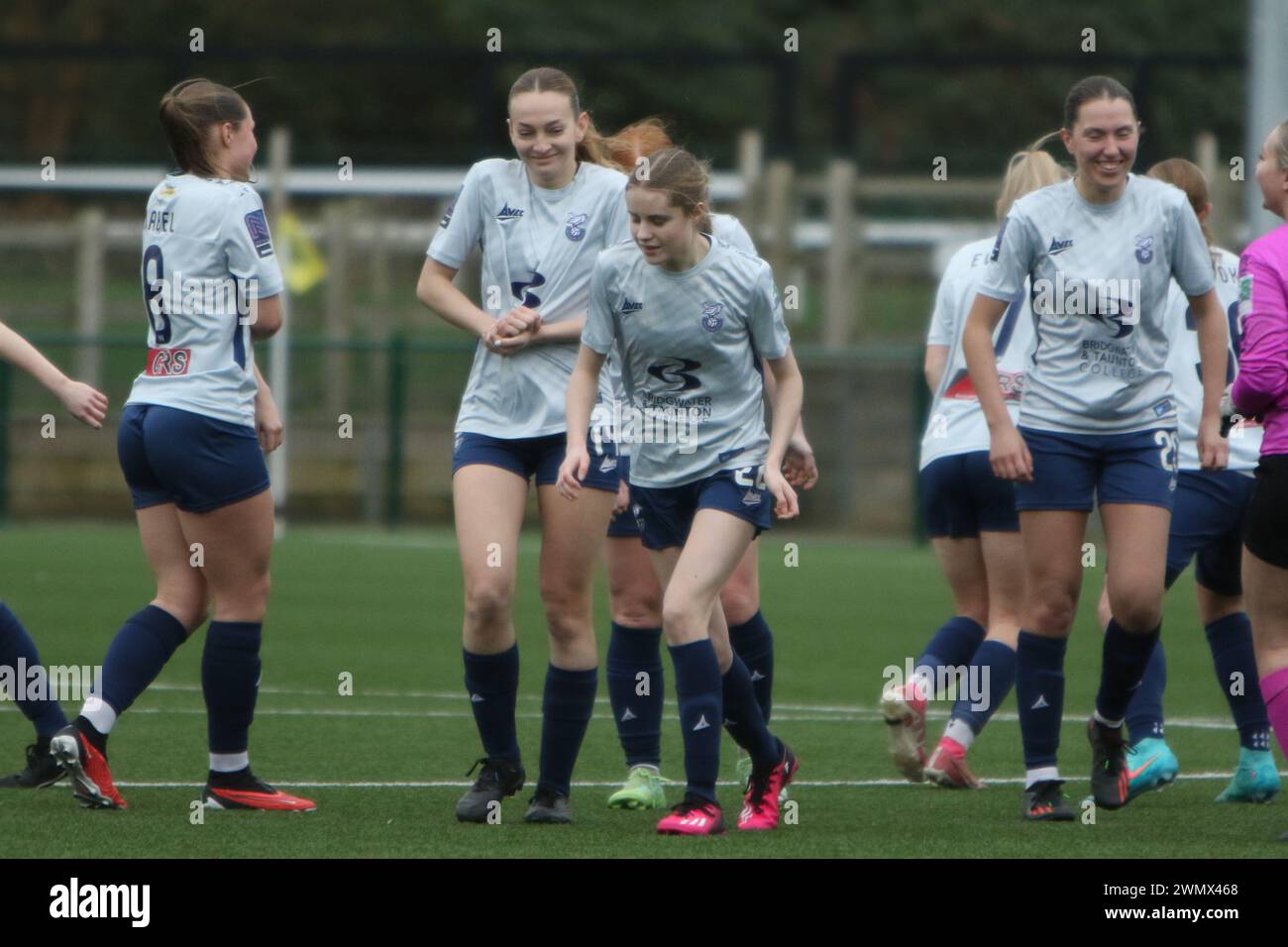 Southampton Women FC vs Bridgwater United Women FC FAWNL 25 febbraio 2024 all'Ascot United FC Foto Stock
