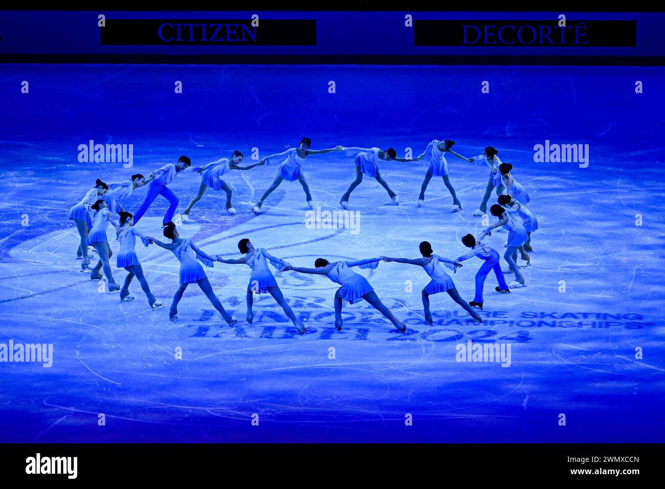 Cerimonia di apertura, ai Campionati del mondo juniores di pattinaggio di figura dell'ISU 2024, alla Taipei Arena, il 28 febbraio 2024 a Taipei, Taiwan. Crediti: Raniero Corbelletti/AFLO/Alamy Live News Foto Stock