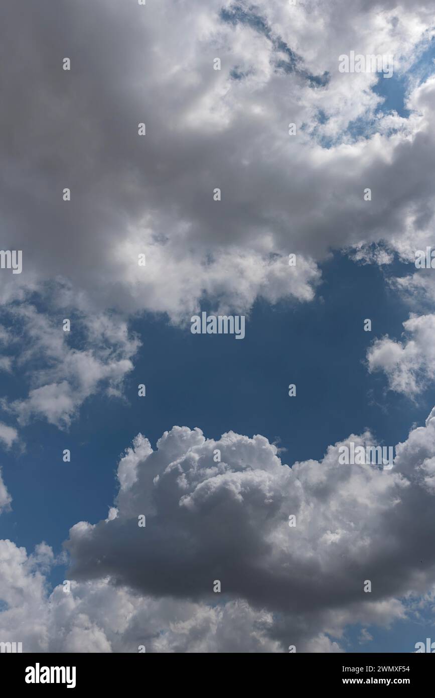 Cielo nuvoloso, Meclemburgo-Pomerania Occidentale, Germania Foto Stock