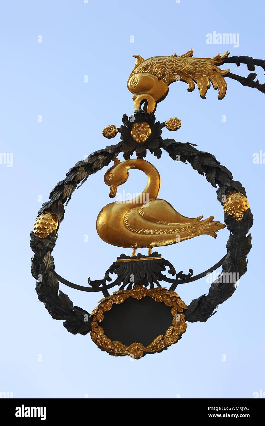 Insegna del ristorante 'Kurpfaelzisches Museum', Heidelberg, Baden-Wuerttemberg, Germania Foto Stock