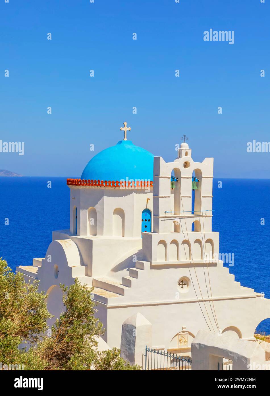 Grecia, isole del Dodecaneso, isola di Sifnos, Monastero di Panagia Poulati Foto Stock