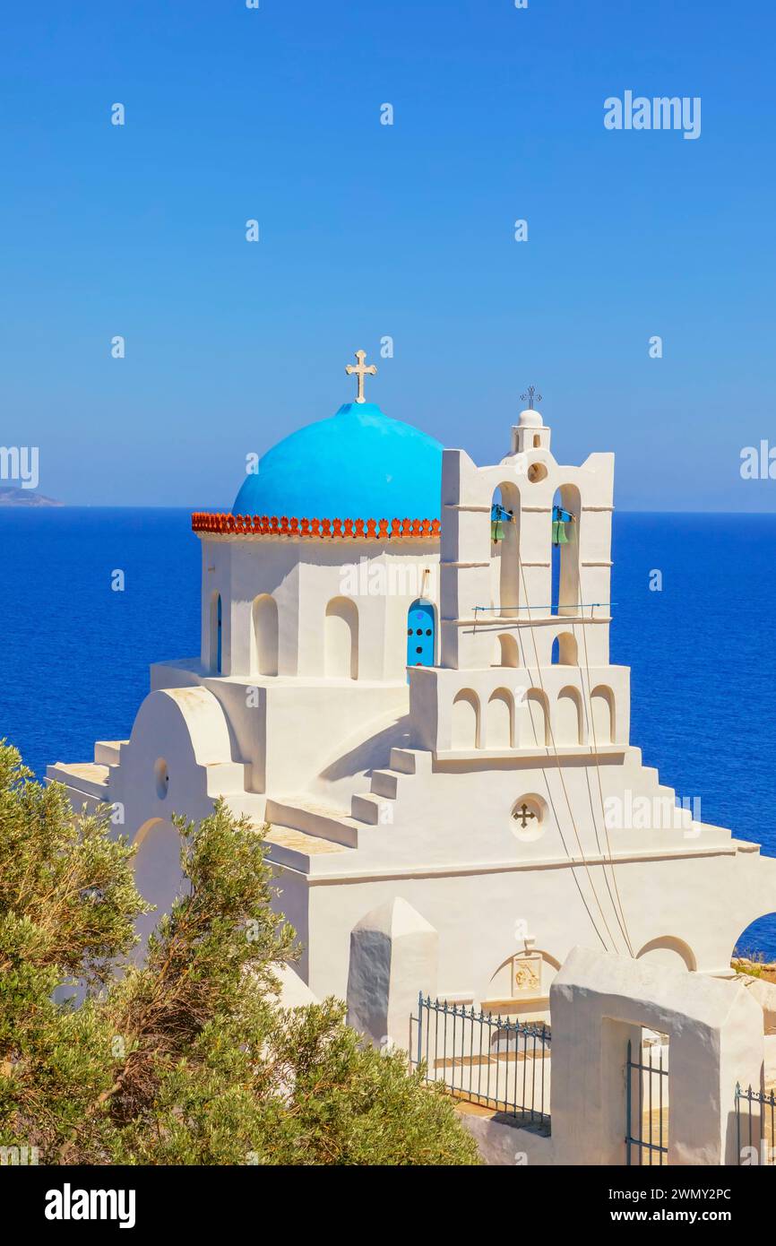 Grecia, isole del Dodecaneso, isola di Sifnos, Monastero di Panagia Poulati Foto Stock