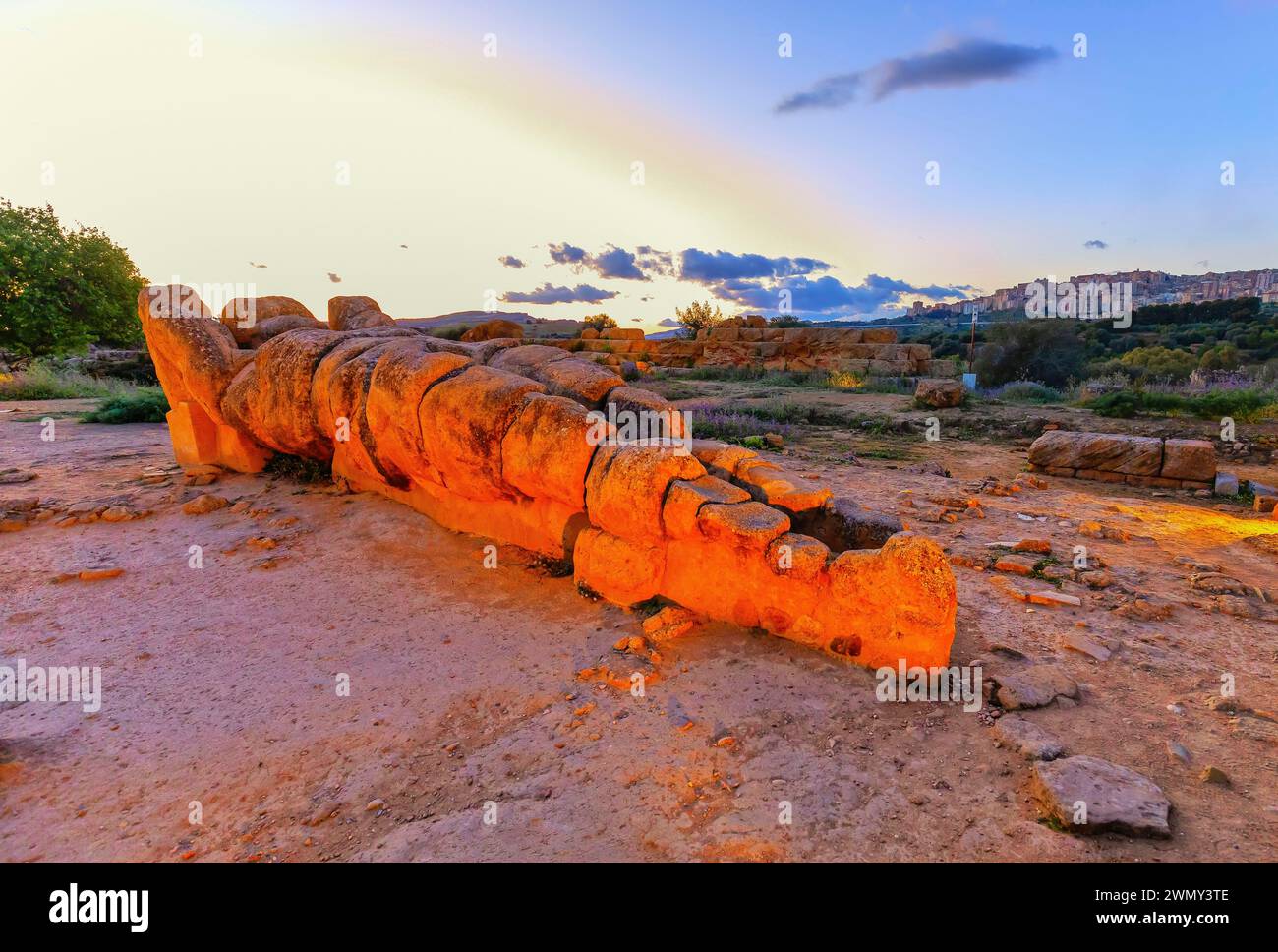 Italia, Sicilia, Agrigento, Statua di Telamone, Valle dei Templi Foto Stock