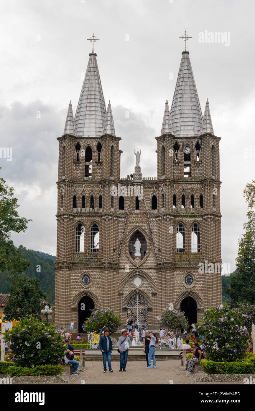 Colombia, distretto di Antioquia, Jardin, basilica minore dell'Immacolata Concezione Foto Stock
