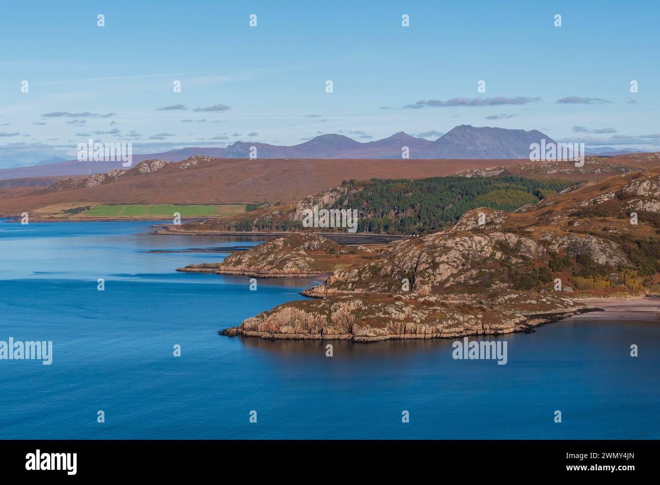 Regno Unito, Scozia, Highlands, North Coast 500 Route, Gruinard Bay Foto Stock