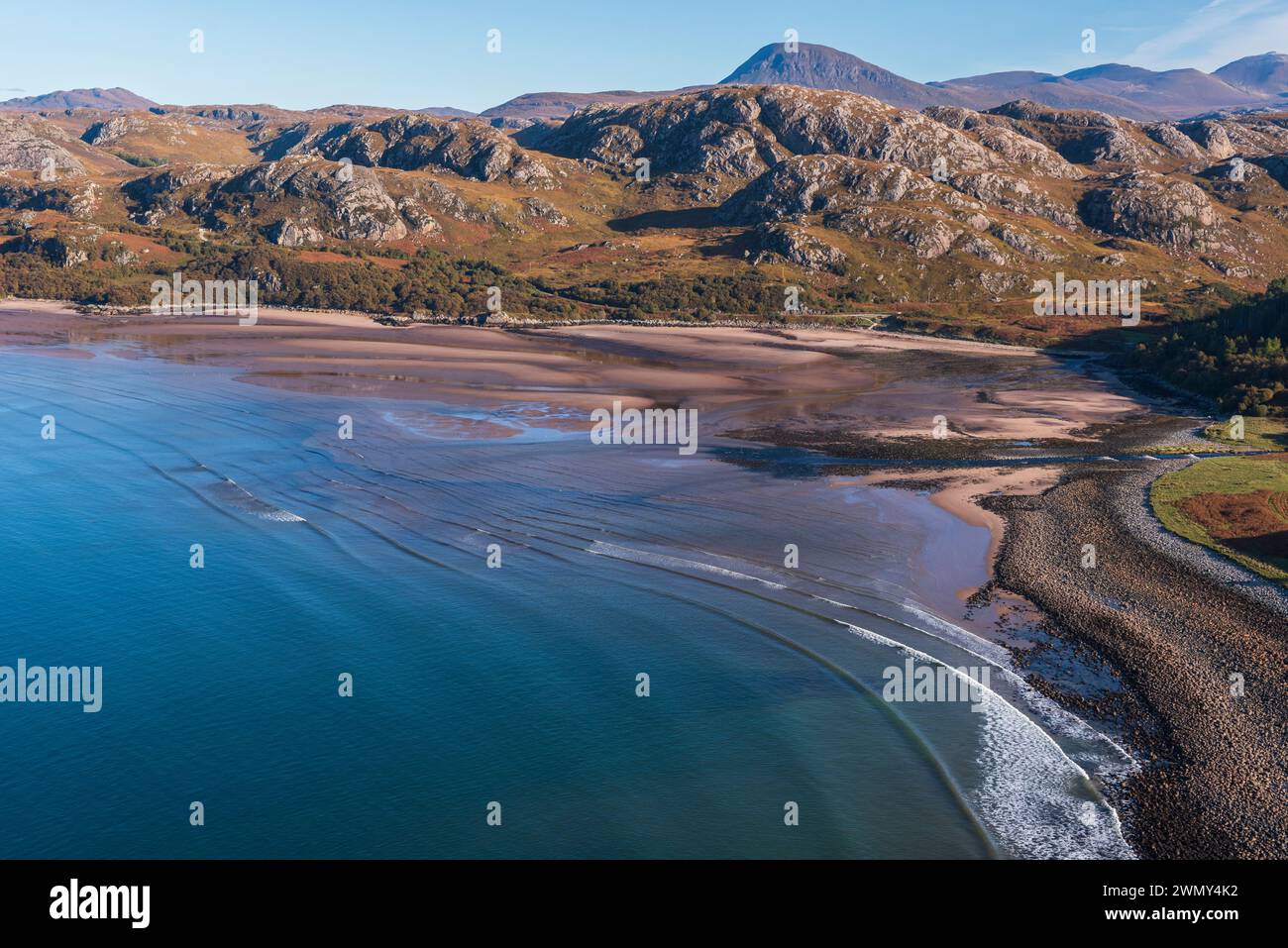Regno Unito, Scozia, Highlands, North Coast 500 Route, Gruinard Bay Foto Stock
