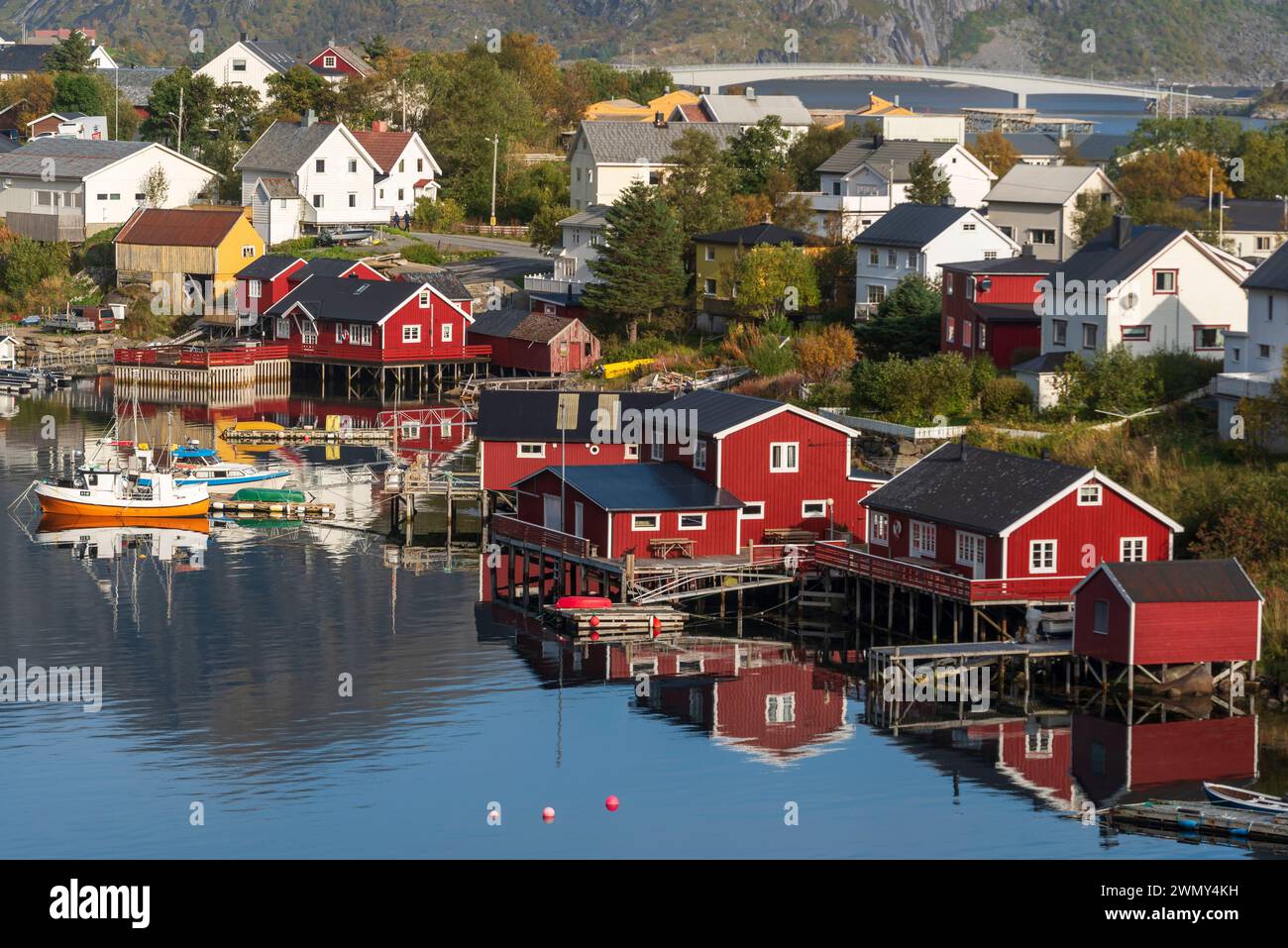 Norvegia, contea di Nordland, isole Lofoten, Reine, Foto Stock