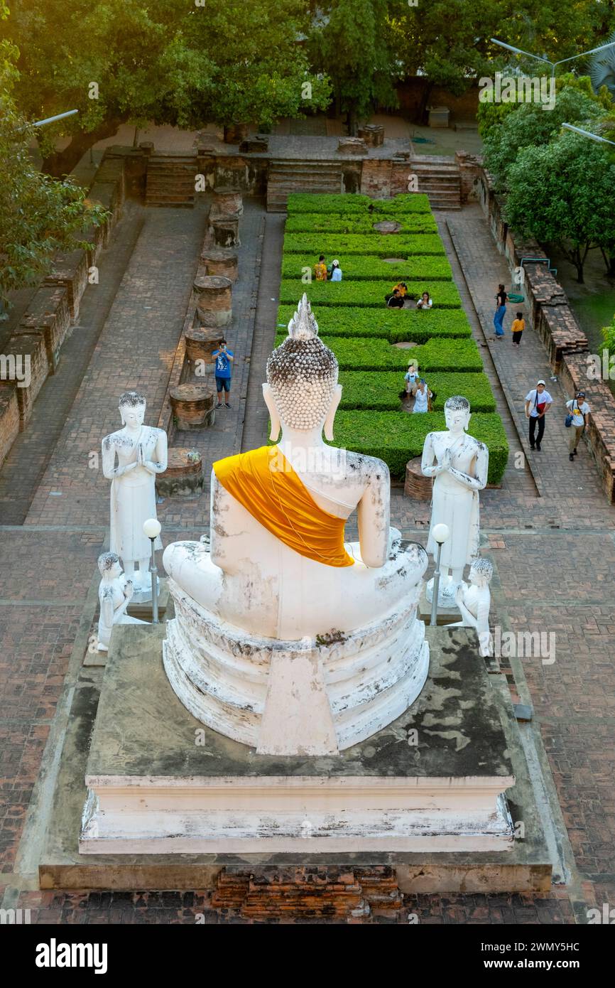 Thailandia, Ayutthaya, patrimonio mondiale dell'UNESCO, tempio Wat Yai Chai Mongkhon Foto Stock