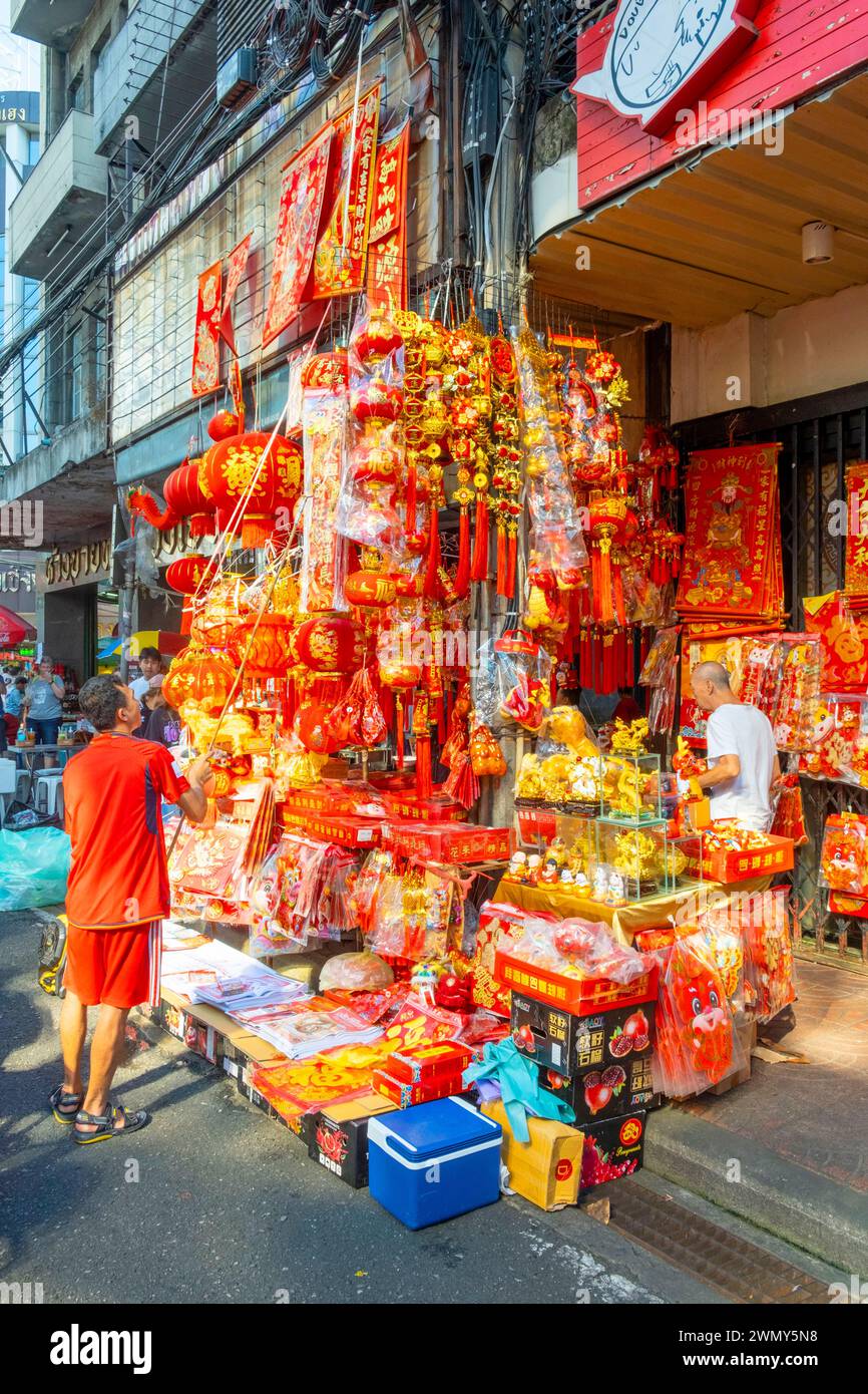 Tailandia, Bangkok, Chinatown, via Thanon Yaowarat Foto Stock