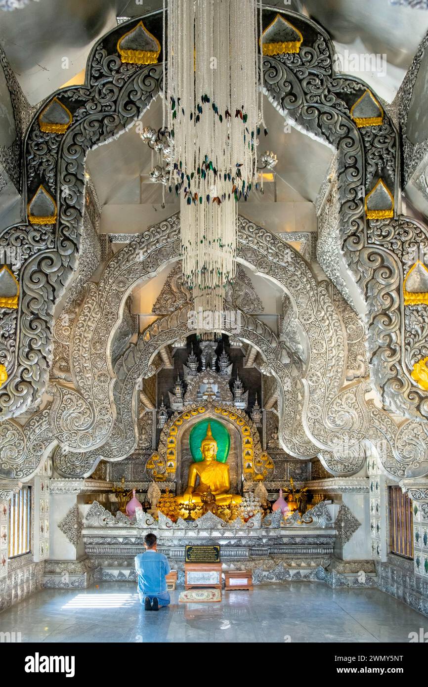 Thailandia, Chiang mai, tempio d'argento o Wat si Suphan Foto Stock