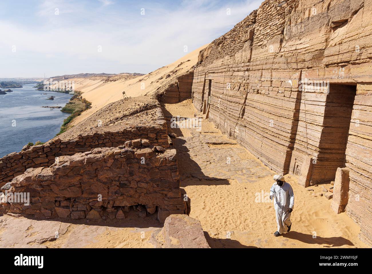 Egitto, Assuan, tombe nobili Foto Stock