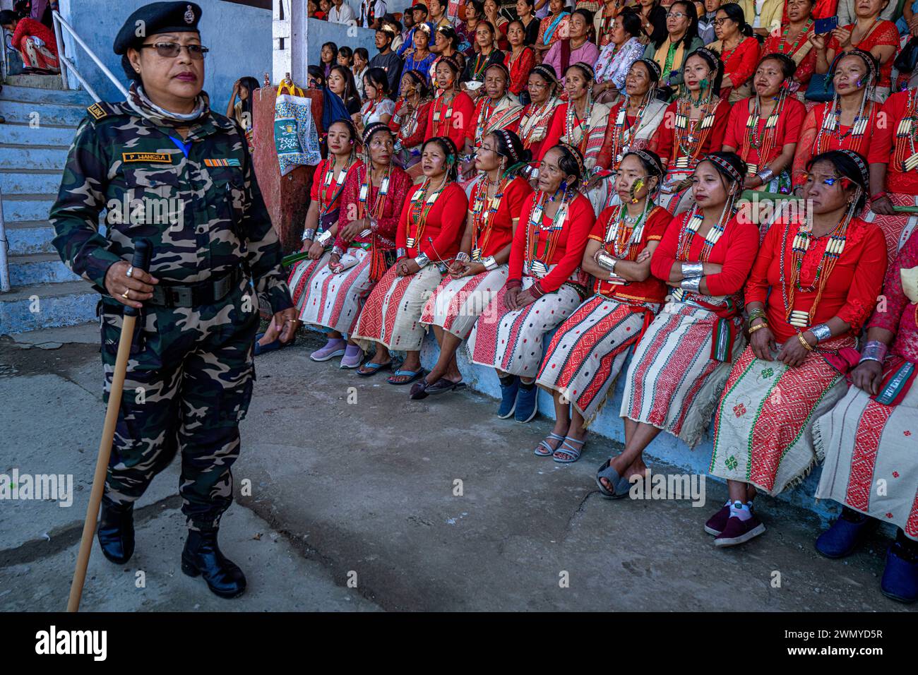 India, Arunachal Pradesh, Khonsa, Chalo Loku festival all'interno delle tribù Nocte Foto Stock