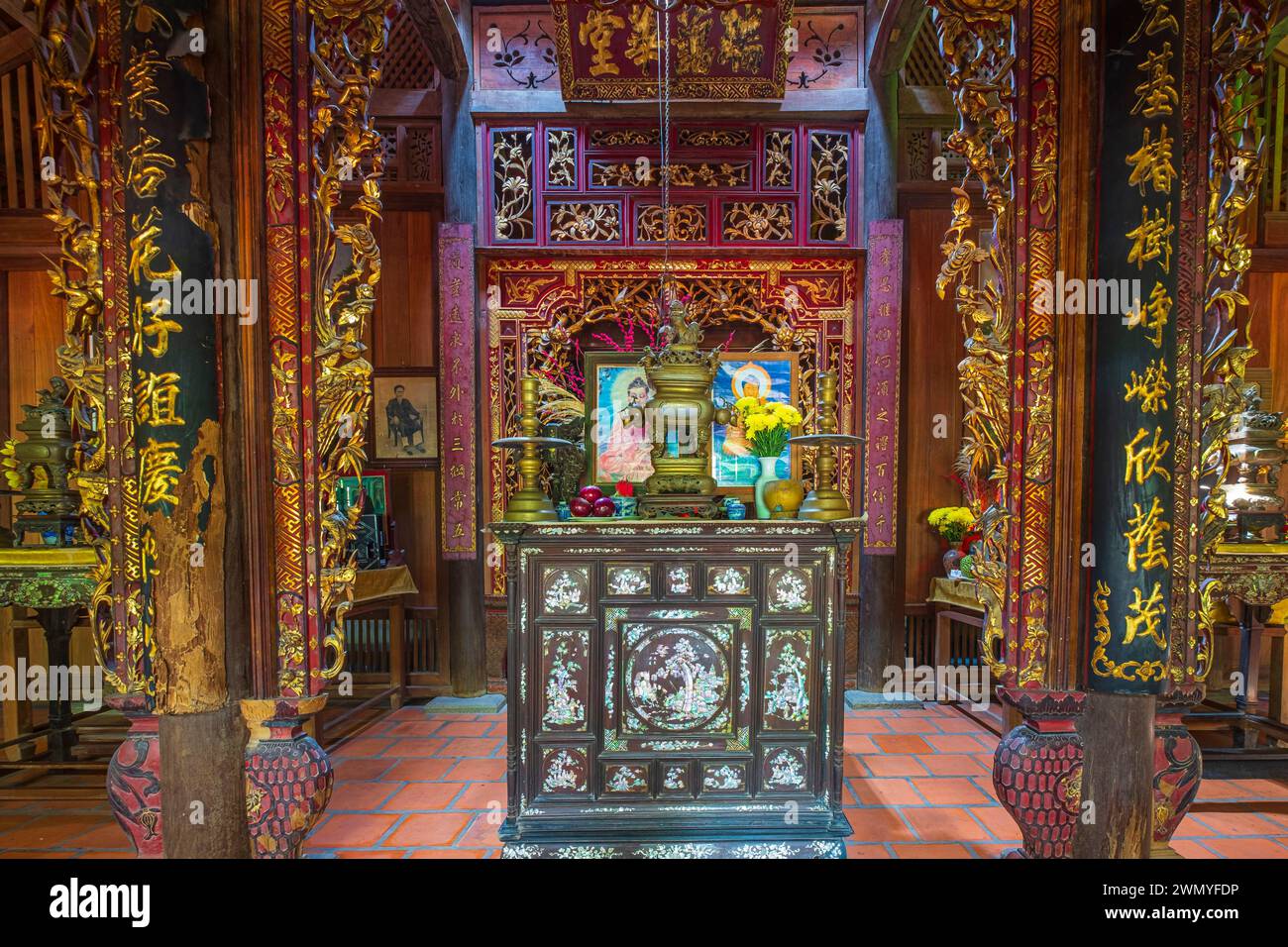 Vietnam, Delta del Mekong, Cai Be, la casa del signor Kiet, una casa storica costruita nel 1838 Foto Stock