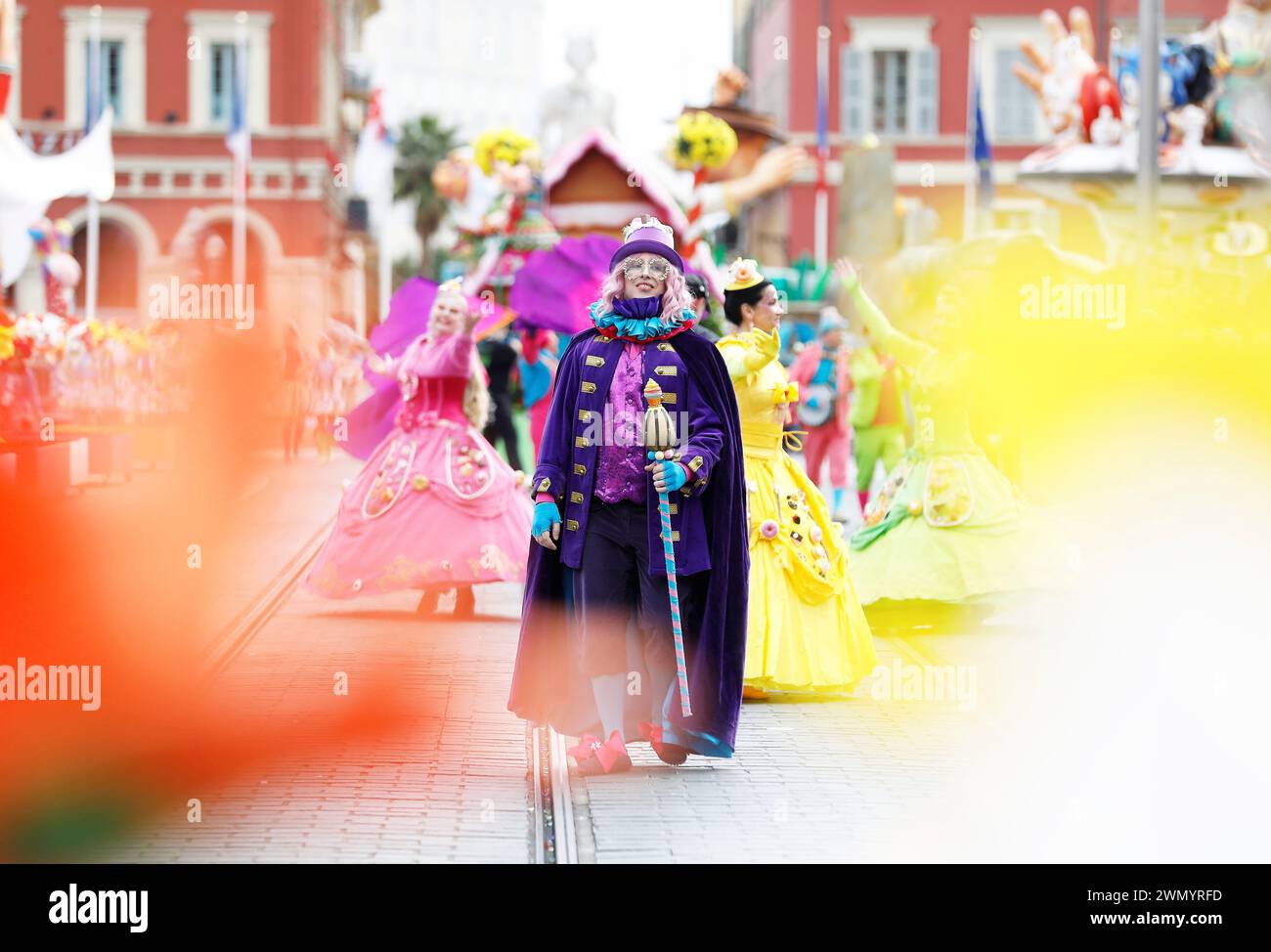 Bene, Francia. 28 febbraio 2024. © PHOTOPQR/NICE MATIN/Dylan Meiffret ; Nizza ; 28/02/2024 ; Carnaval de Nice 2024 - Carnevale di Nizza febbraio 28 2024 crediti: MAXPPP/Alamy Live News Foto Stock