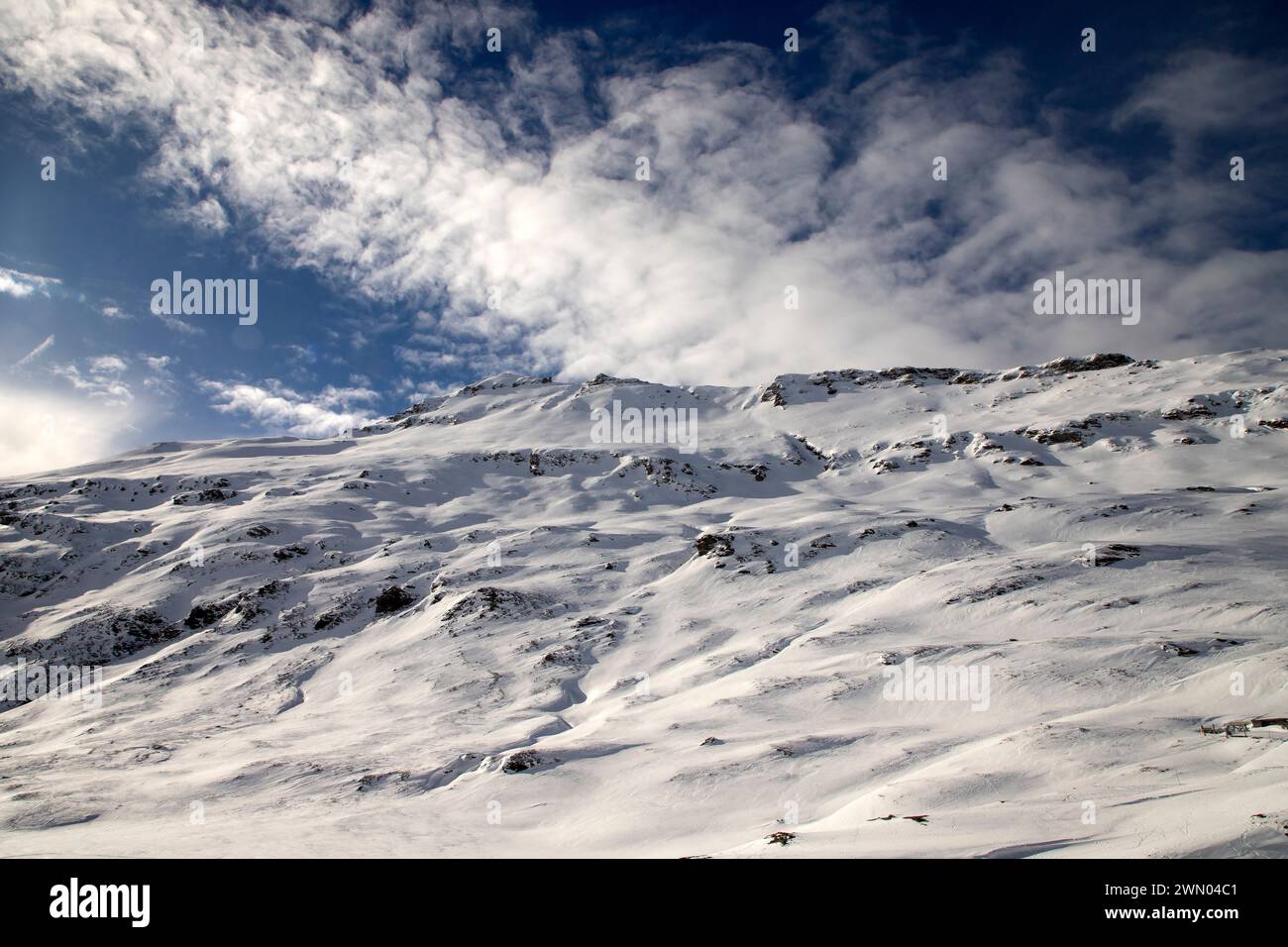 Vista del Mont-Cenis, un massiccio delle Alpi francesi Foto Stock
