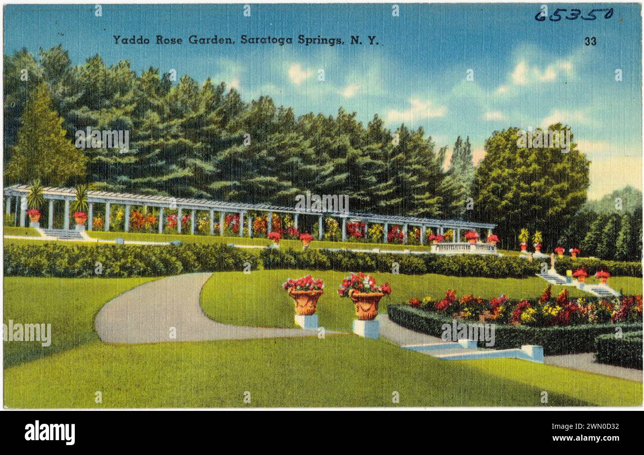 Yaddo Rose Garden, Saratoga Springs, N. Y.. Yaddo Rose Garden, Saratoga Springs, N. Y. Foto Stock