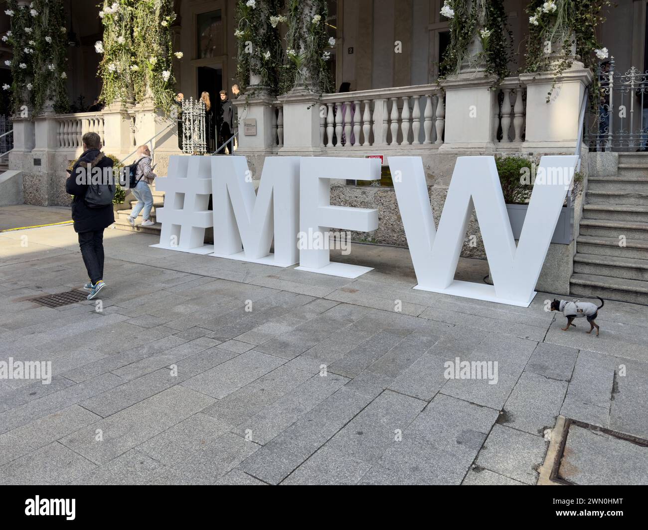 Il fulcro della "camera Internazionale della Moda Italiana", Milano Fashion Week 2024, Milano, Italia Foto Stock