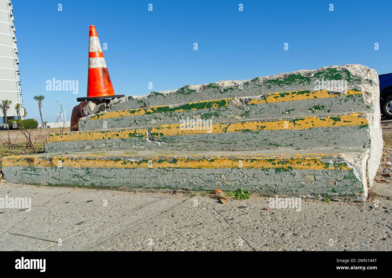 Ha abbandonato le scale di cemento per non andare da nessuna parte Foto Stock