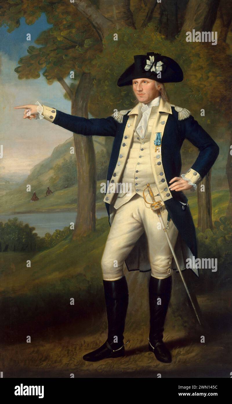 Il colonnello Marinus Willett, 1740 – 1830, è stato un ufficiale militare, politico e mercante statunitense, sindaco di New York dal 1807 al 1808, dipinto a olio dell'artista americano Ralph Earl, Data: CA. 1791 Foto Stock