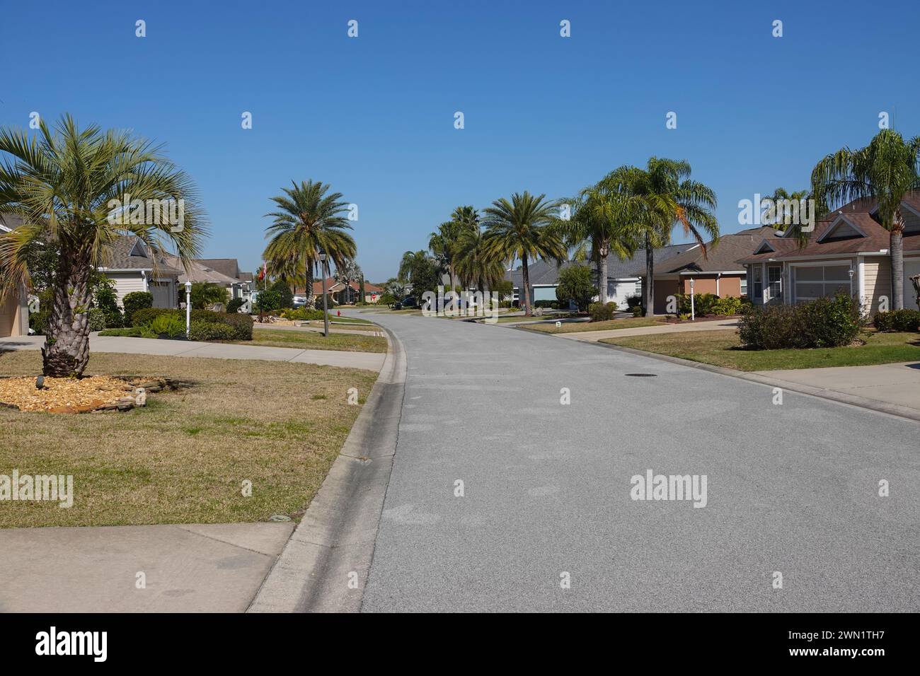 USA Florida i villaggi abitano in una comunità di quartiere comunità di anziani che vivono nella zona centrale della Florida Foto Stock
