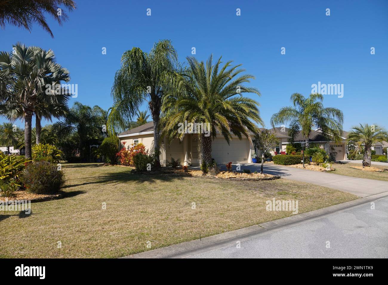 USA Florida i villaggi abitano in una comunità di quartiere comunità di anziani che vivono nella zona centrale della Florida Foto Stock