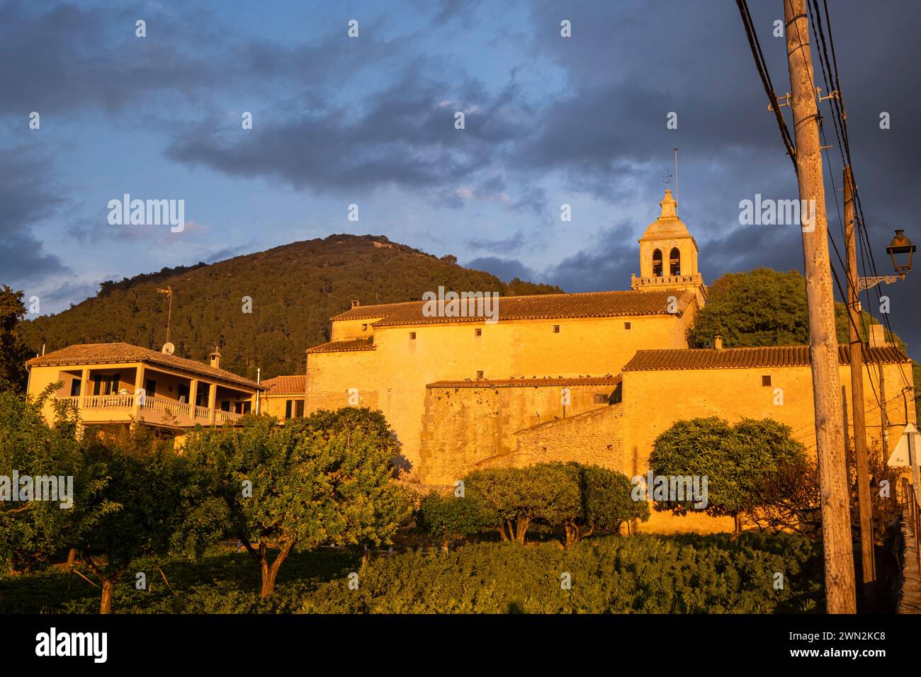 Chiesa di Randa, via Ramon Lullo, Maiorca, Isole Baleari, Spagna Foto Stock