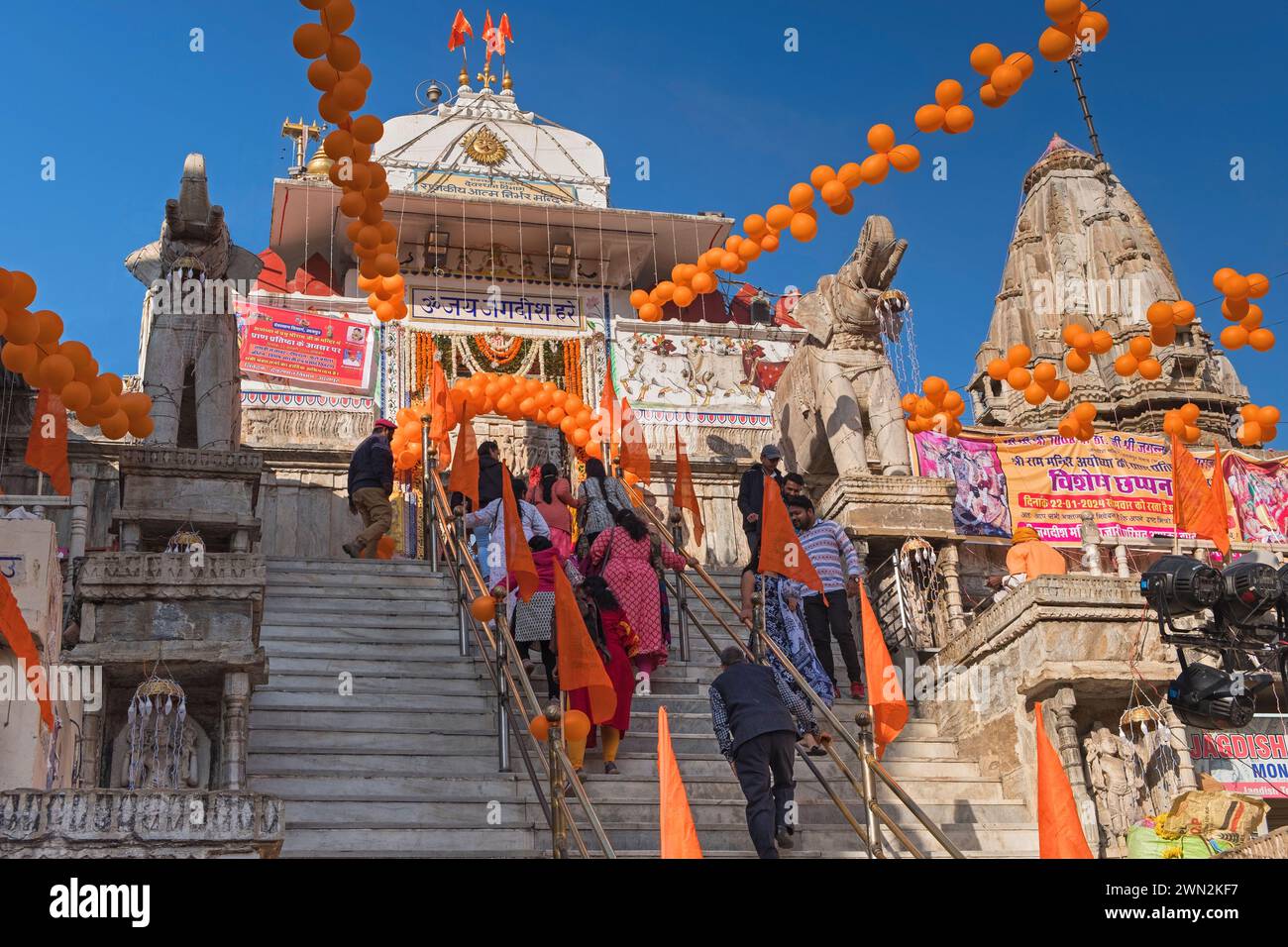 Jagdish Tempio Udaipur Rajasthan India Foto Stock