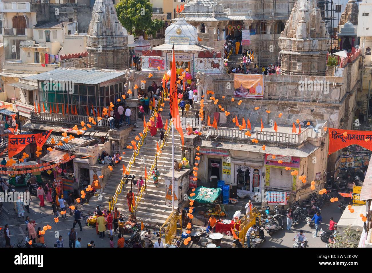 Festival del tempio Jagdish Udaipur Rajasthan India Foto Stock