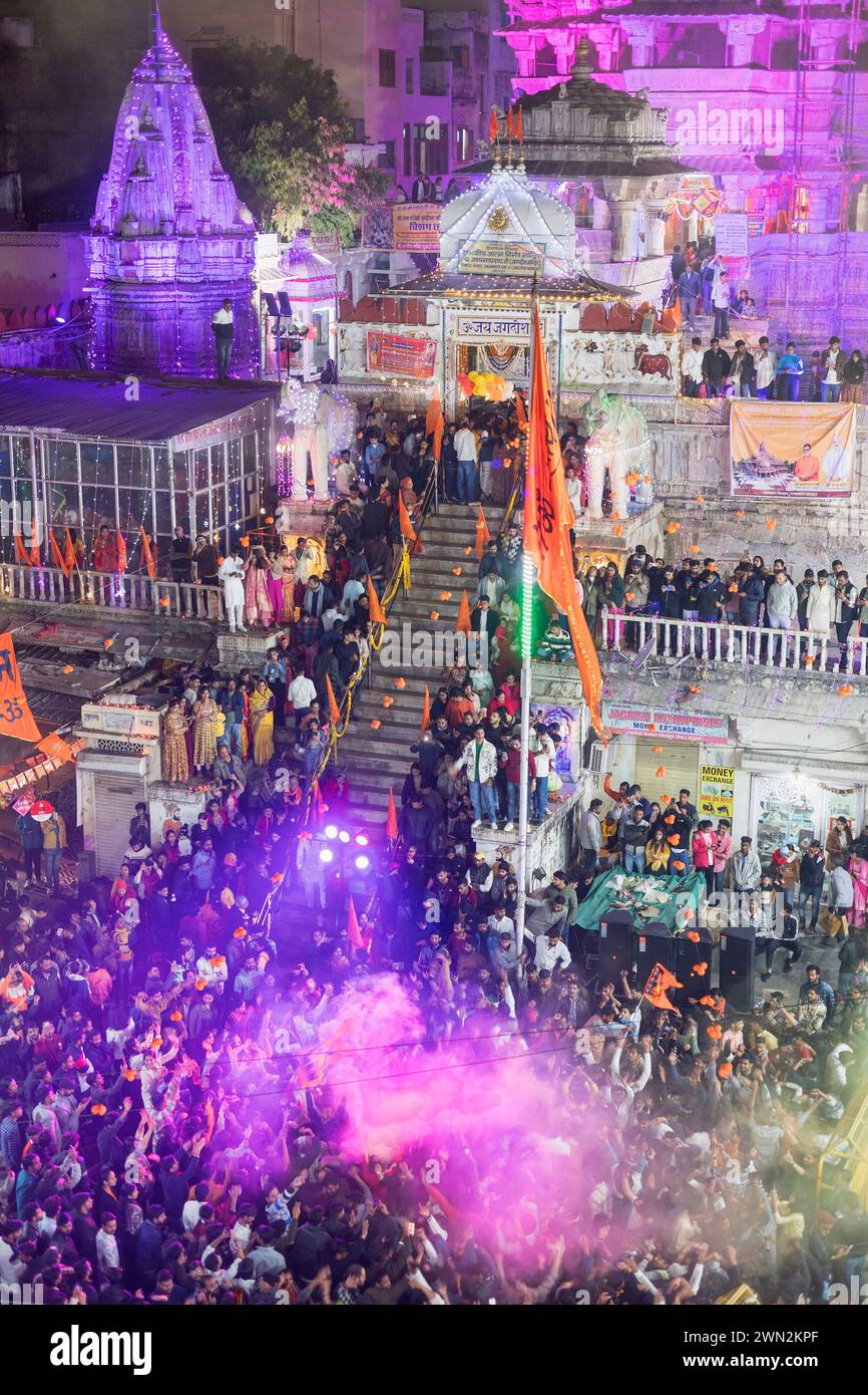 Festival del Tempio di Udaipur, Rajasthan, India Foto Stock