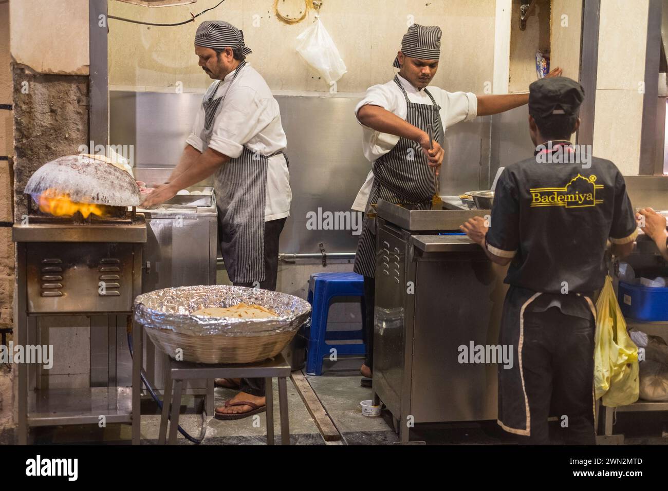 Chiosco di cibo Bademiya Colaba Mumbai Bombay Maharashtra India Foto Stock
