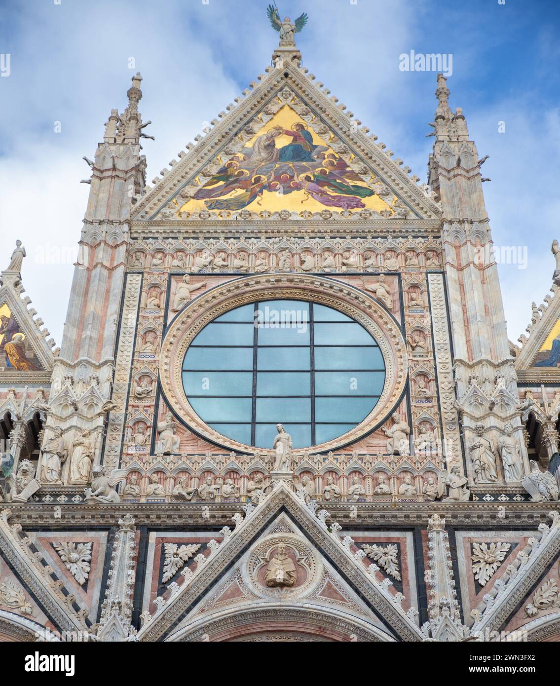 I dettagli della cattedrale di Siena, Italia Foto Stock