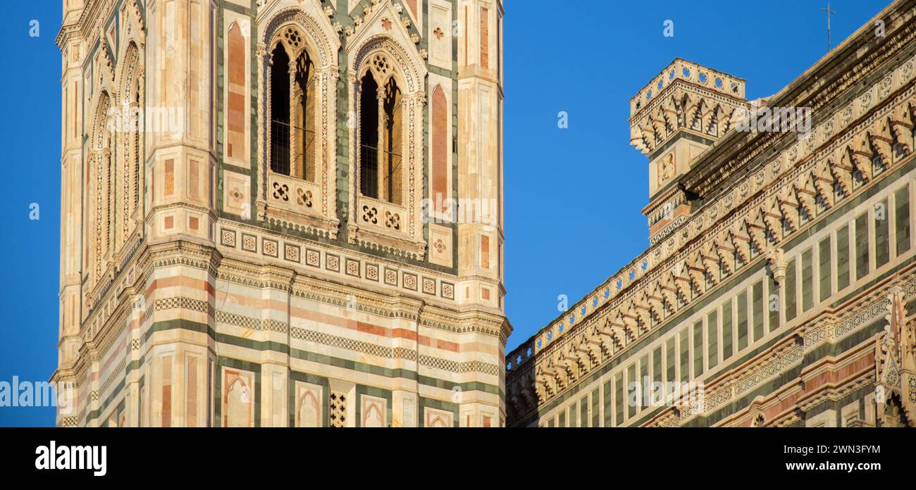 Dettagli della Cattedrale di Santa Maria del Fiore, Firenze, Italia Foto Stock