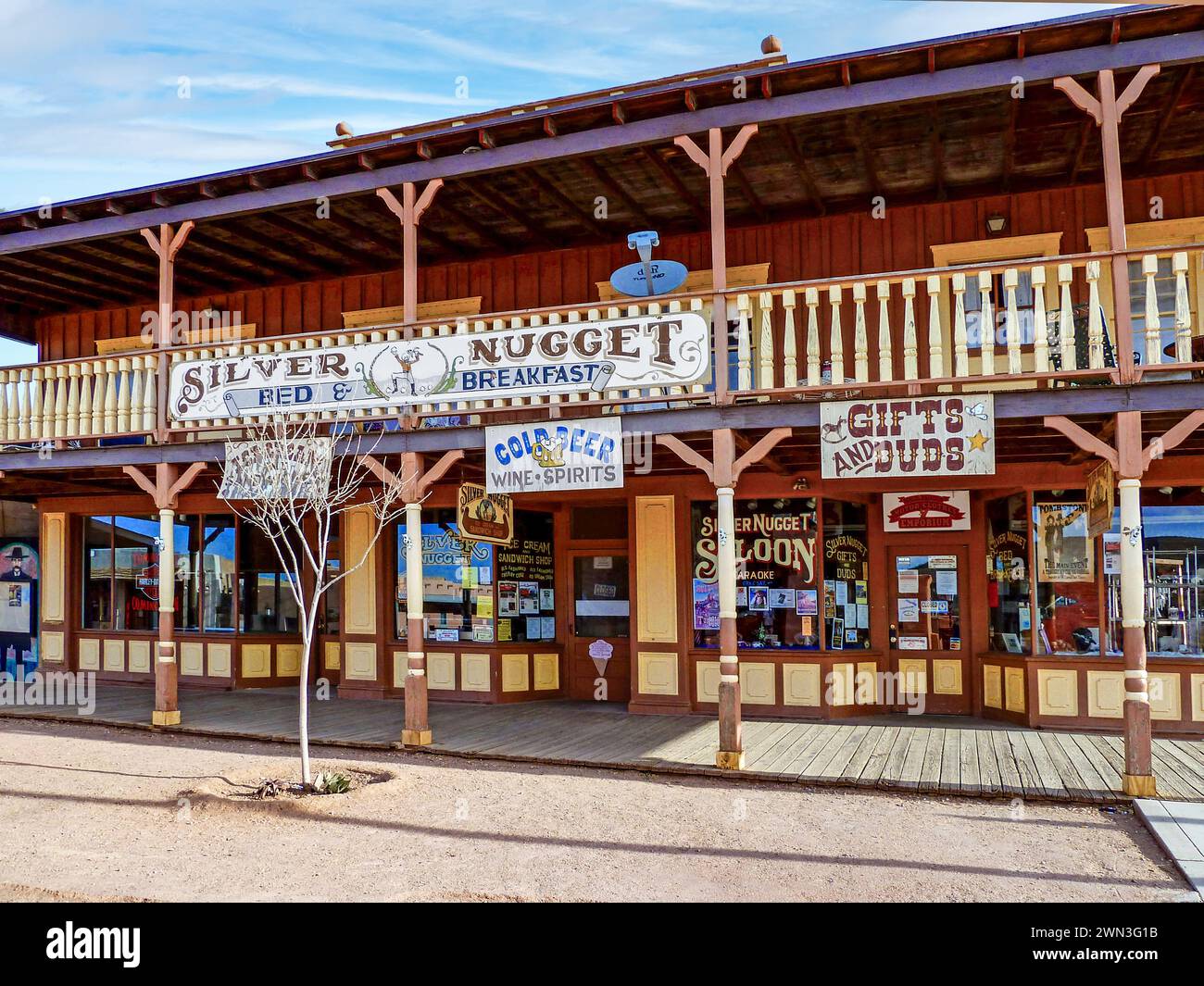 Tombstone, USA - 12 marzo 2011: Silver Nugget Bed and Breakfast in stile occidentale, Tombstone, Arizona, USA Foto Stock