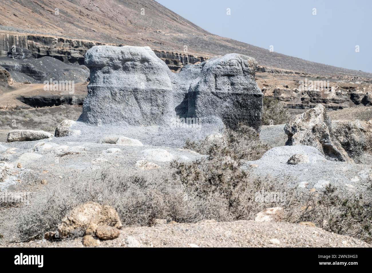 Città stratificata, Antigua rofera de Teseguite, Lanzarote, Isole Canarie, Spagna Foto Stock