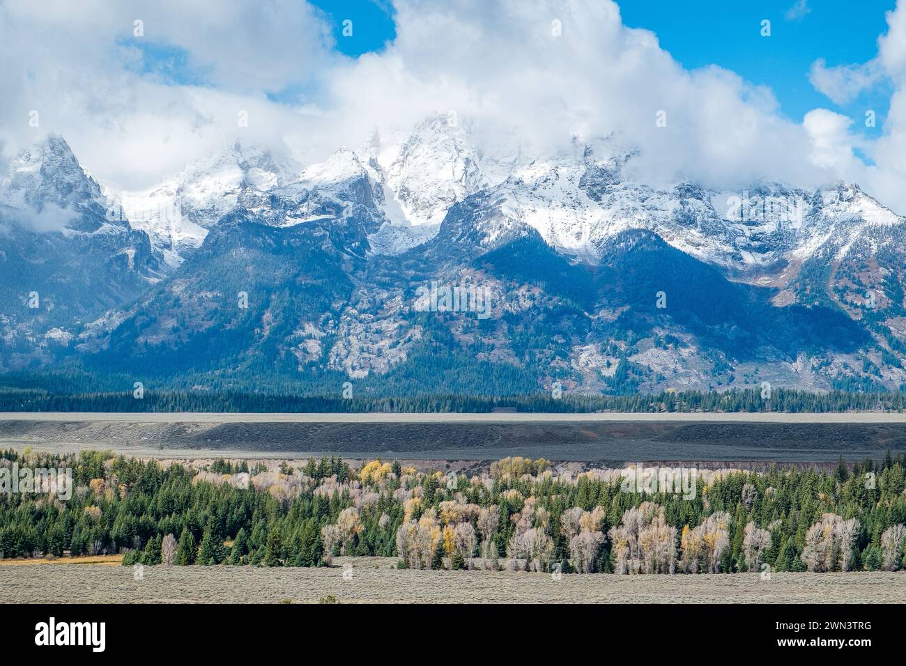 Grand Teton National Park in autunno nel Wyoming Foto Stock
