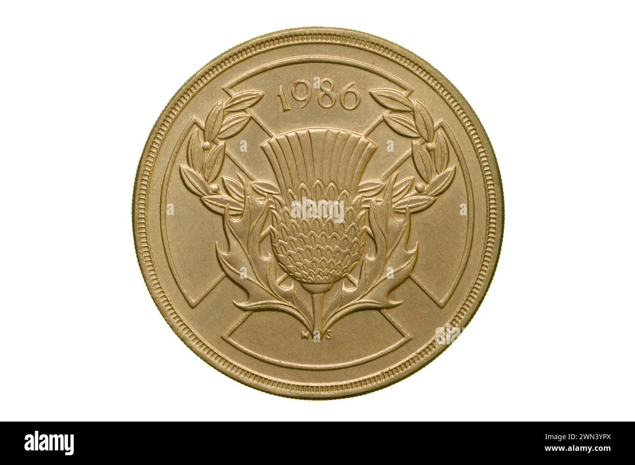 1986 Edinburgh Commonwealth Games Two Pound Coin Foto Stock