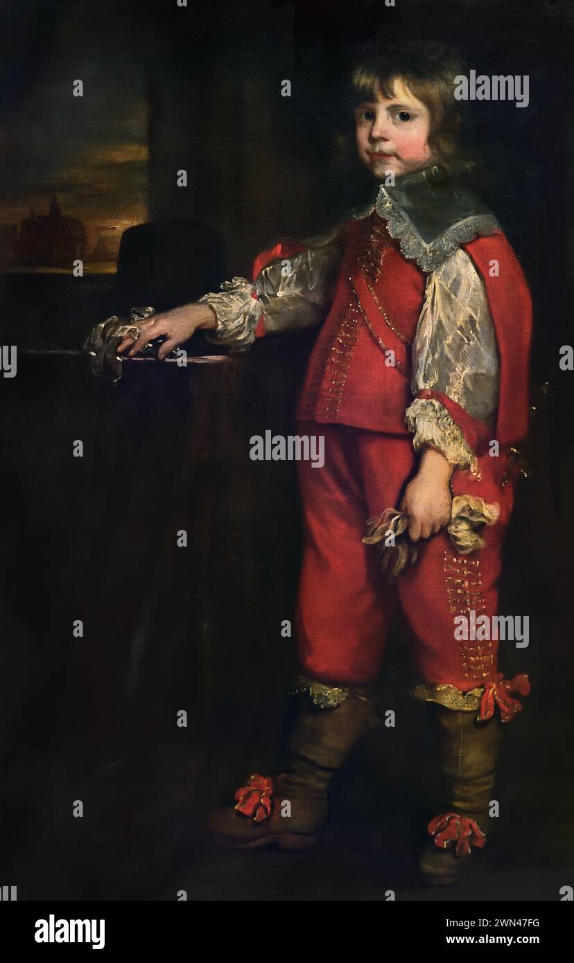 Forse un ritratto di Carlo II quando Principe di Galles, di Adriaen Hanneman 1604 -1671 Paesi Bassi, Olanda, Royal Museum of fine Arts, Anversa, Belgio, Belgio. Foto Stock
