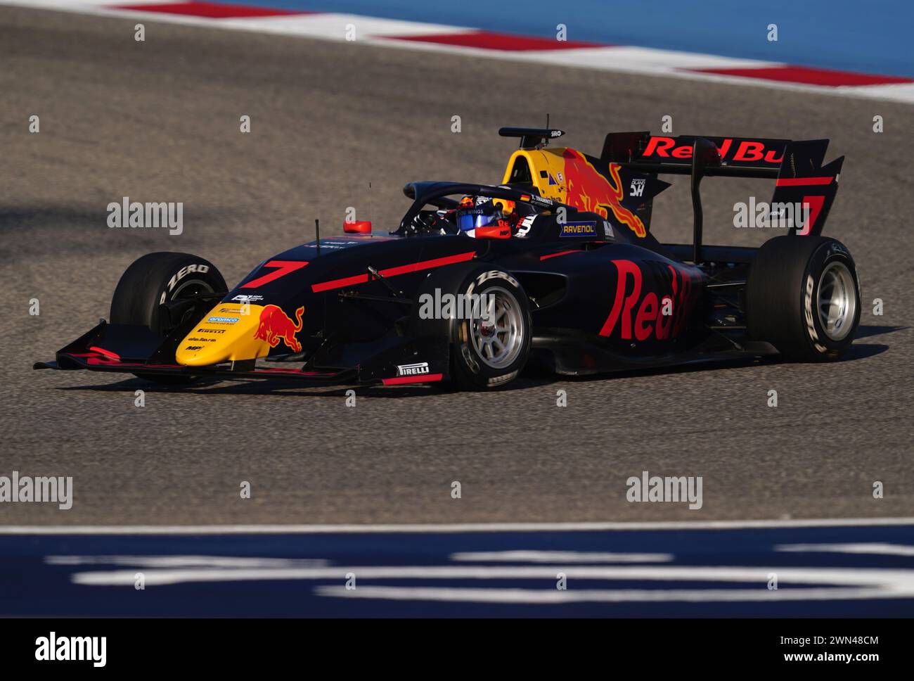Tim Tramnitz di MP Motorsport durante le qualifiche di Formula 3 al circuito Internazionale del Bahrain, Sakhir. Data foto: Giovedì 29 febbraio 2024. Foto Stock