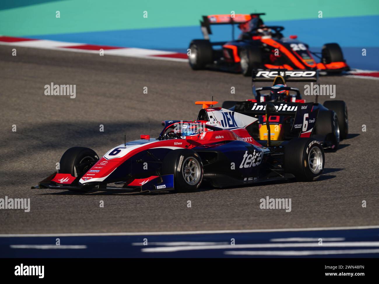 Santiago Ramos di Trident durante le qualifiche di Formula 3 al circuito Internazionale del Bahrain, Sakhir. Data foto: Giovedì 29 febbraio 2024. Foto Stock